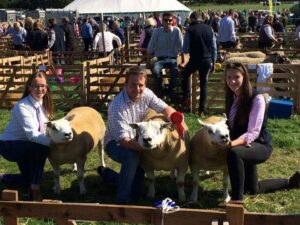 Successful day at Wensleydale Show coming home with three 1sts a 2nd and two 3rds and overall champion texel with a gimmer shearling!